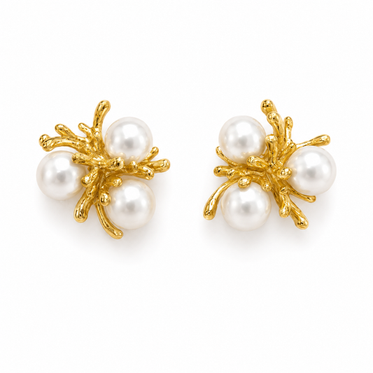 Kelli Gold + Pearl Studs