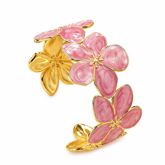 Lex Flower Cuff, Pink