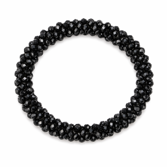 Marg Beaded Stretch Bracelet, Black
