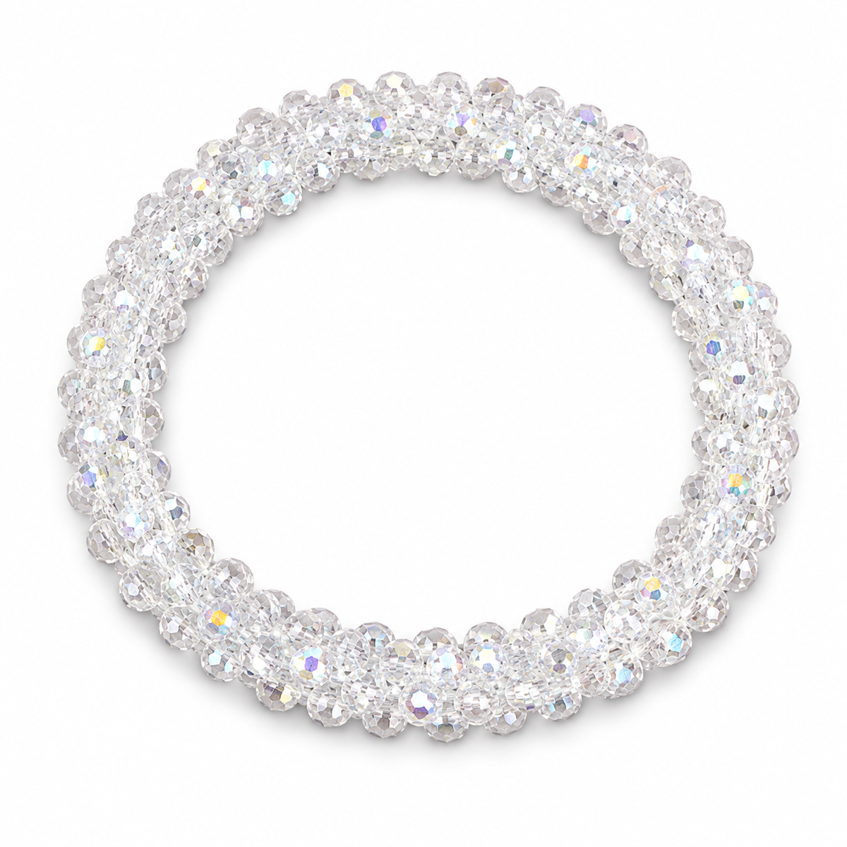 Marg Beaded Stretch Bracelet, Clear