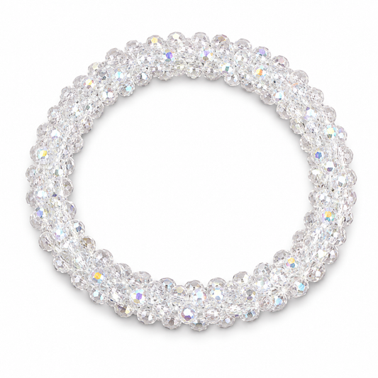 Marg Beaded Stretch Bracelet, Clear