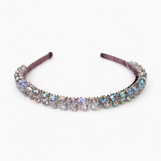 Cecilia Thin Statement Headband, Mauve