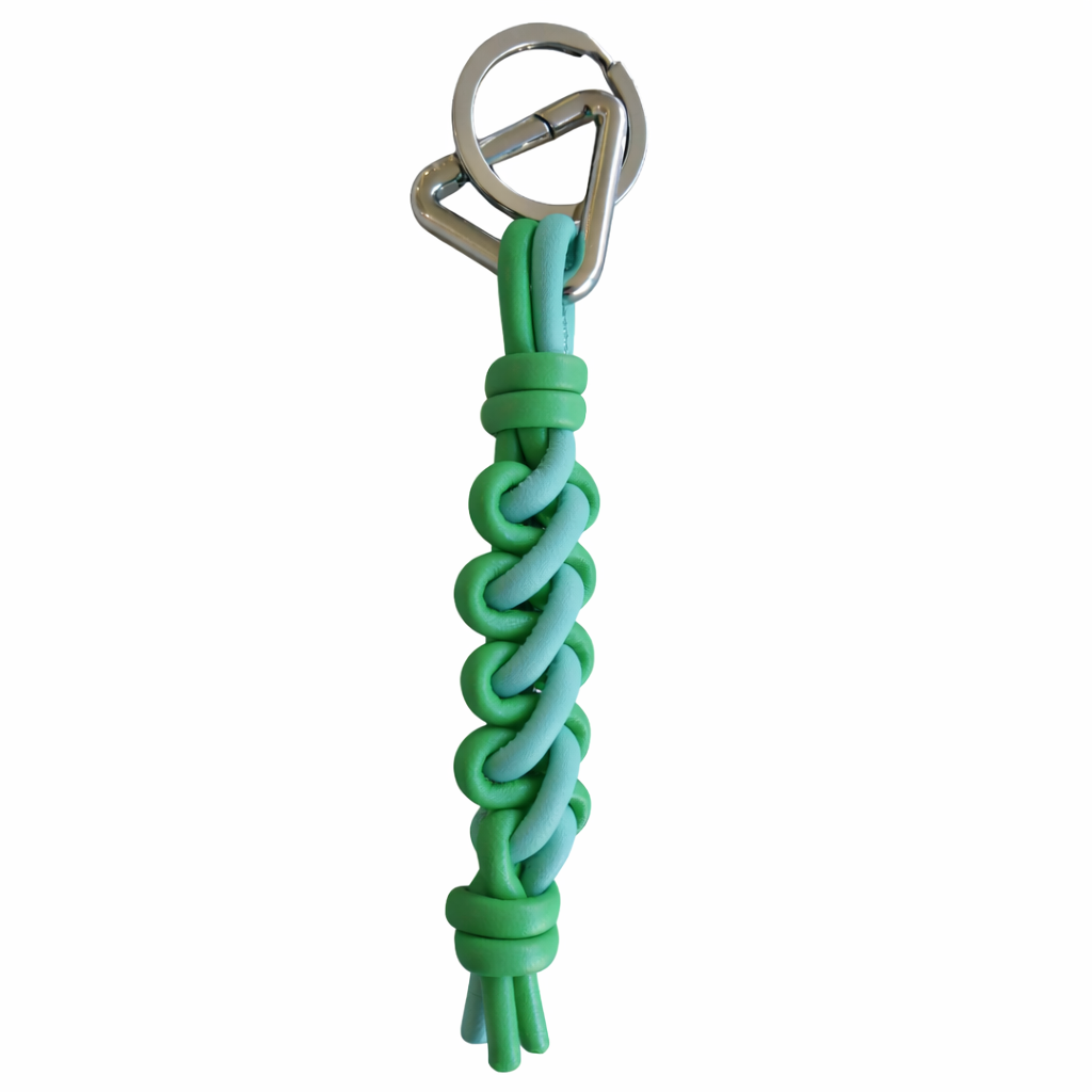 No.3 Keychain, Aqua/Green