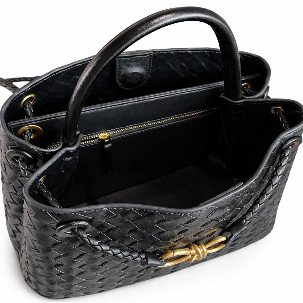 PL (Small), Black Leather *Gold Hardware* *MID-JUNE*