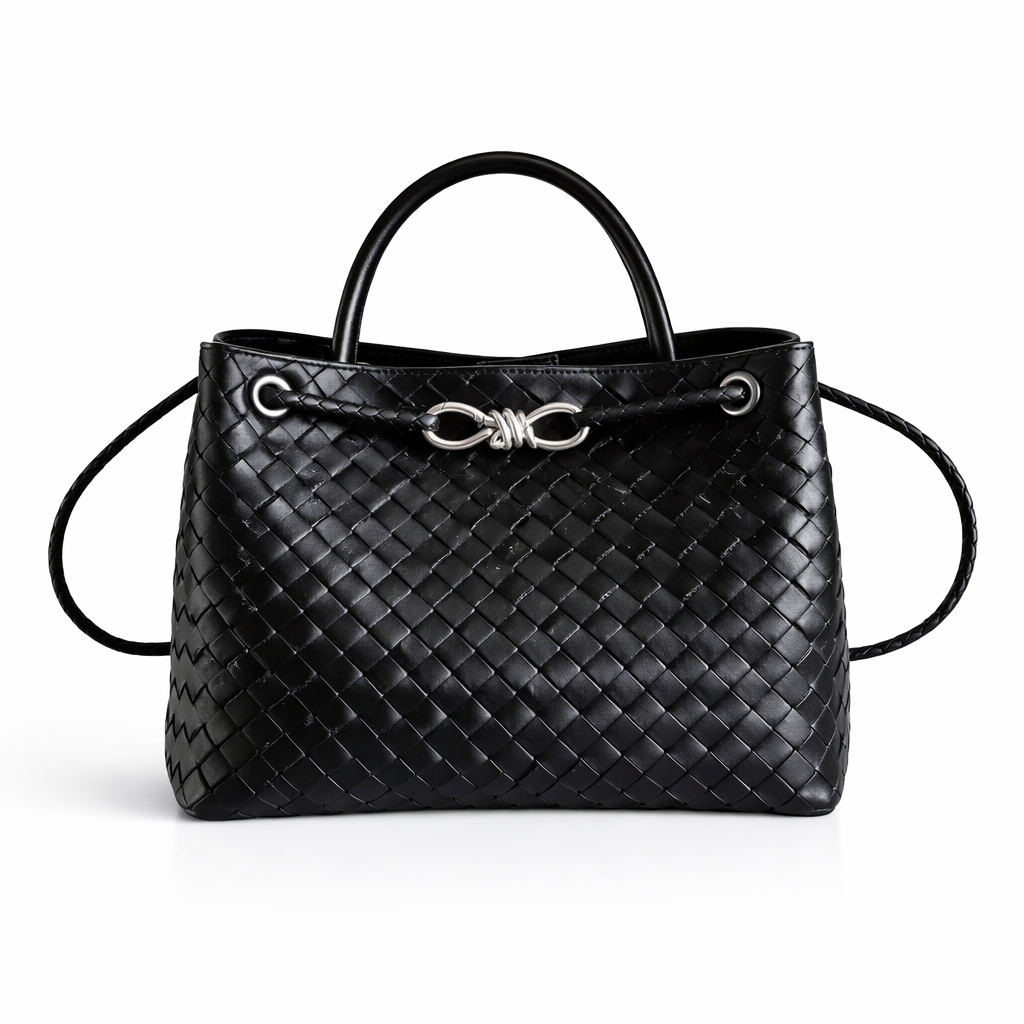 PL (Small), Black Leather *Silver Hardware*