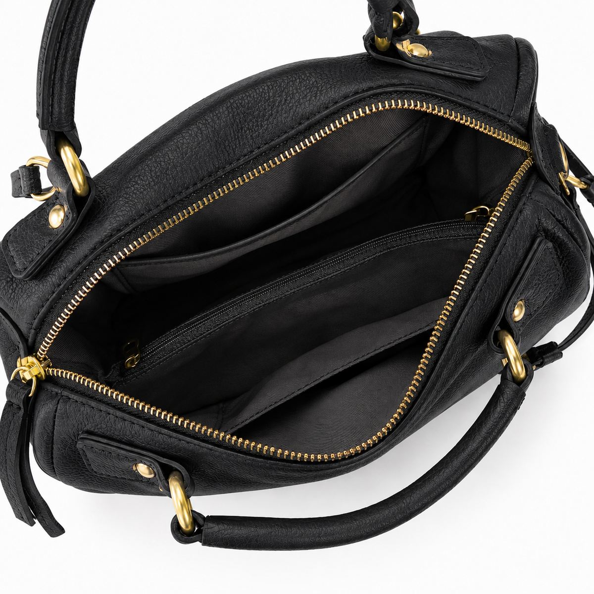 STELLA, Black Leather Bag
