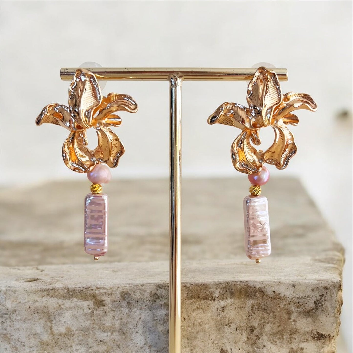 Steph Pink Pearl Statement Earrings