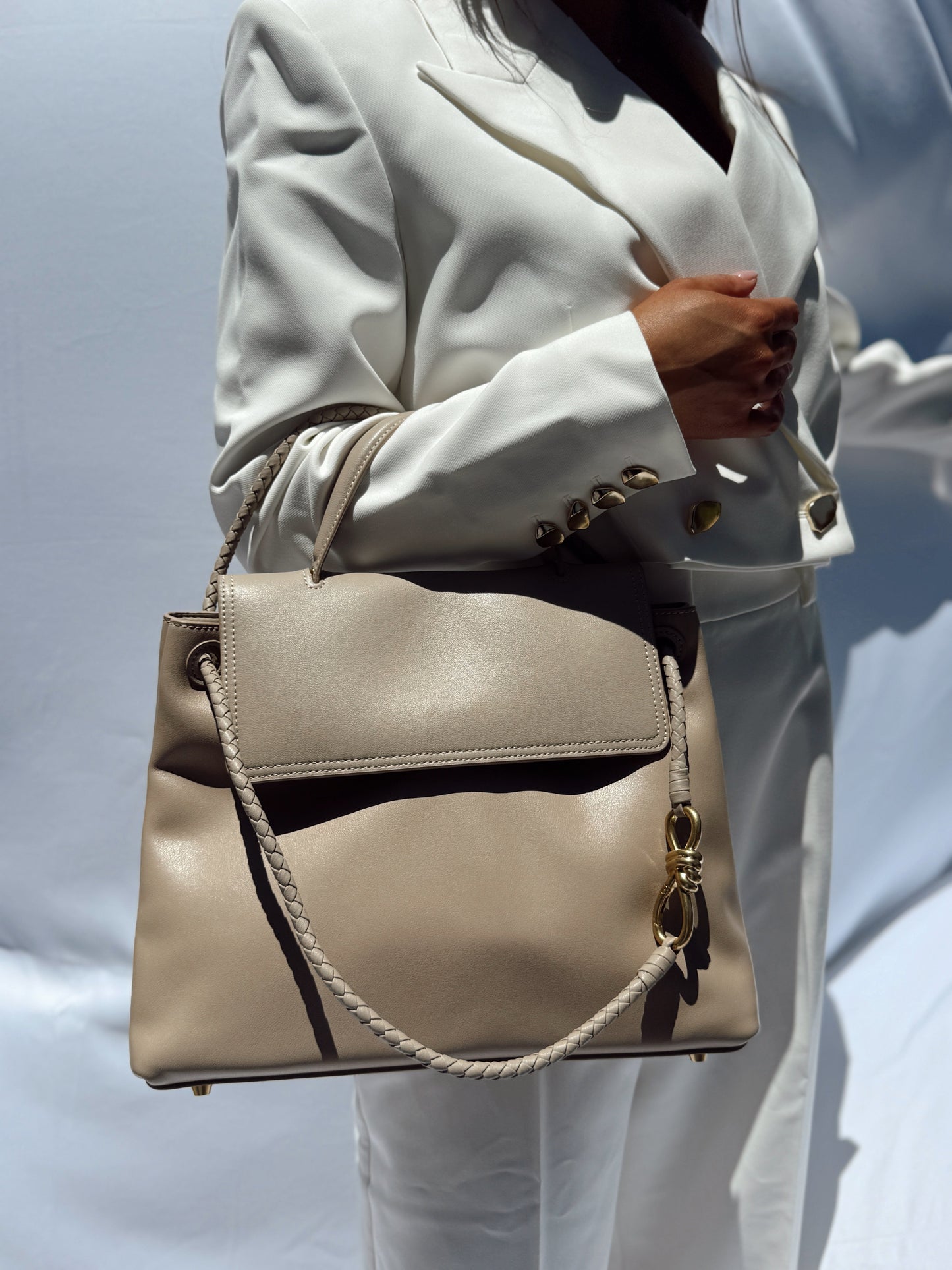 MEGAN Tote Bag, Latte