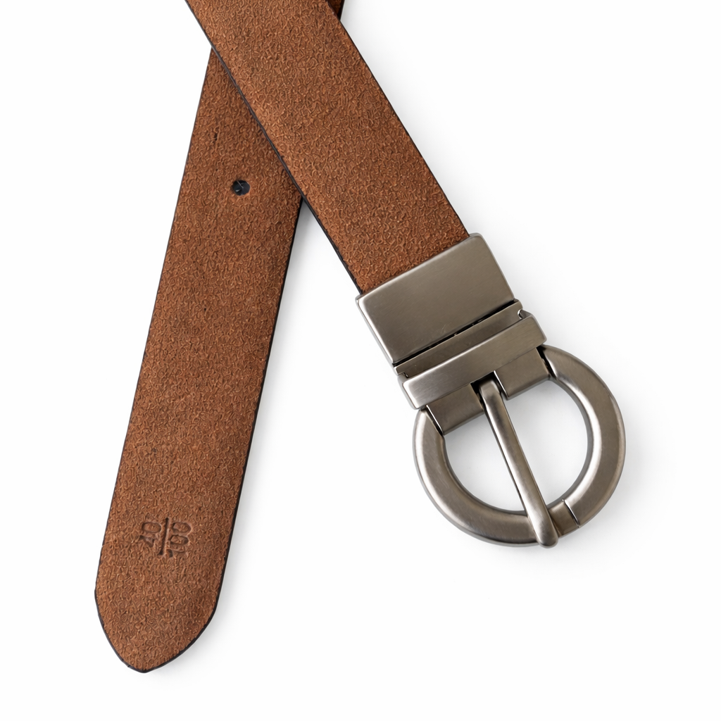 VICTORIA Suede Jeans Belt in Black / Tan Suede