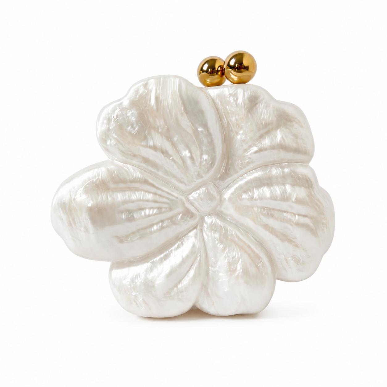 Assorted Acrylic Clutch, Pearlised Flower