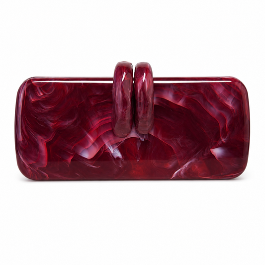Assorted Acrylic Clutch, Wine