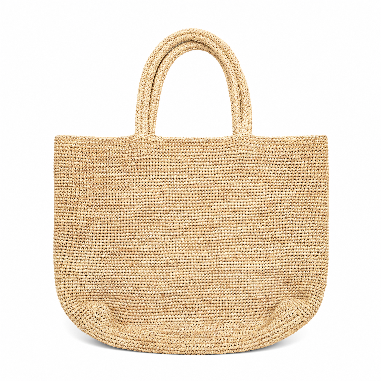 RAFFIA TOTE BAG, Floral Design